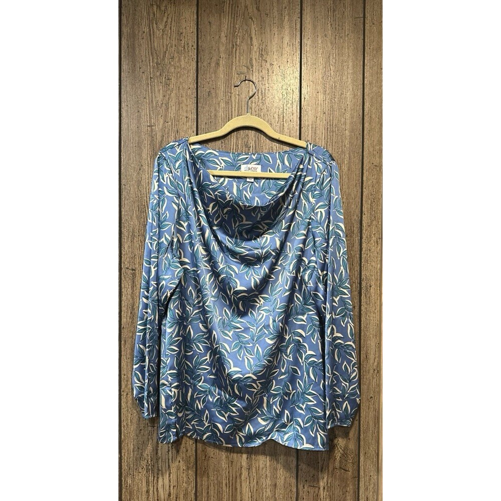 Denim & Co. Printed Woven Blouse with Side Slits